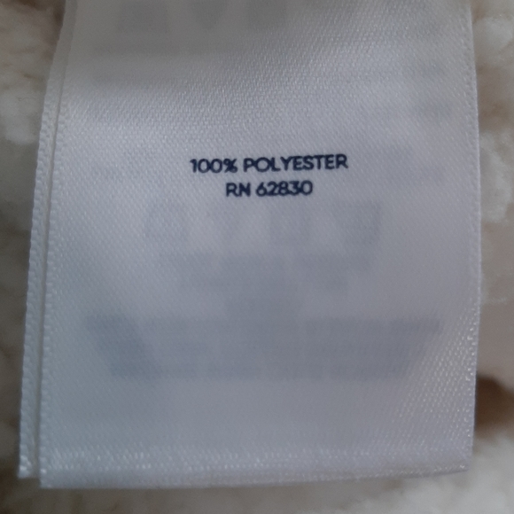 Lands' End Long Sleeve Sherpa Mock Zip Tunic Pullover large 14 16 - Picture 7 of 9